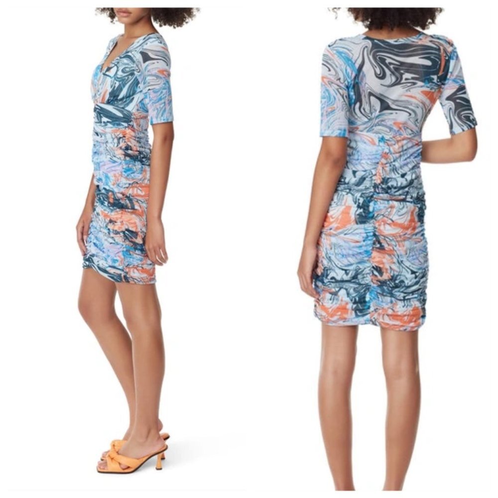 NWT Circus NY Blue & Purple Swirl Lucia V-Neck Bodycon Dress, Size Small - Picture 6 of 8